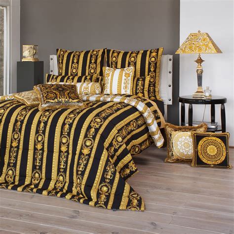 versace black meduaa bedset|Versace black and white.